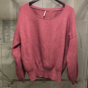 Free People Raspberry Size Small Cozy Sweater